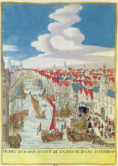 Marie de Medici (1573-1642) Landing in Rotterdam, 1639 by French School